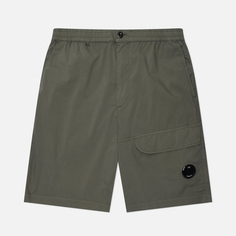 Мужские шорты C.P. Company 50 Fili Stretch Cargo, цвет оливковый, размер 46