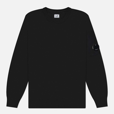 Мужской свитер C.P. Company Cotton Crepe Crew Neck Lens Knit, цвет чёрный, размер M