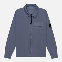 Мужская рубашка C.P. Company Organic Gabardine Full Zip Overshirt, цвет фиолетовый, размер M