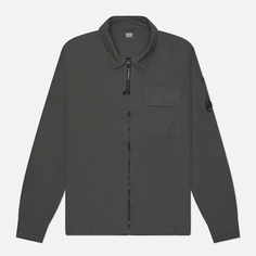 Мужская рубашка C.P. Company Organic Gabardine Full Zip Overshirt, цвет серый, размер S