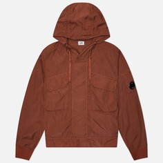 Мужская куртка ветровка C.P. Company Chrome-R Lens Hooded, цвет коричневый, размер S