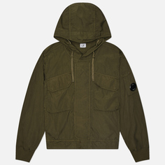 Мужская куртка ветровка C.P. Company Chrome-R Lens Hooded, цвет оливковый, размер S