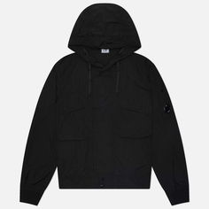 Мужская куртка ветровка C.P. Company Chrome-R Lens Hooded, цвет чёрный, размер S