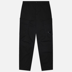 Мужские брюки C.P. Company Stretch Sateen Loose Cargo Side Pockets, цвет чёрный, размер 46