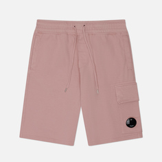Мужские шорты C.P. Company Light Fleece Cargo Lens, цвет розовый, размер S
