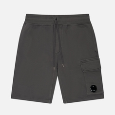 Мужские шорты C.P. Company Cotton Diagonal Fleece Cargo, цвет серый, размер S