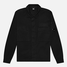 Мужская рубашка C.P. Company Organic Gabardine Lens, цвет чёрный, размер S