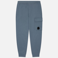 Мужские брюки C.P. Company Diagonal Raised Fleece Lens Regular, цвет голубой, размер S