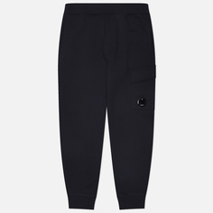 Мужские брюки C.P. Company Diagonal Raised Fleece Lens Regular, цвет синий, размер S