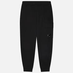 Мужские брюки C.P. Company Diagonal Raised Fleece Lens Regular, цвет чёрный, размер S