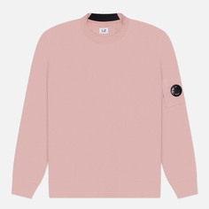 Мужская толстовка C.P. Company Diagonal Raised Fleece Lens Crew Neck, цвет розовый, размер S