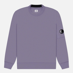 Мужская толстовка C.P. Company Diagonal Raised Fleece Lens Crew Neck, цвет фиолетовый, размер S