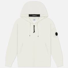 Мужская толстовка C.P. Company Diagonal Raised Fleece Full Zip Hoodie, цвет белый, размер S