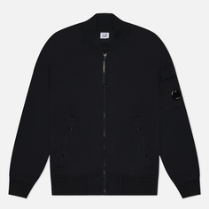 Мужская толстовка C.P. Company Cotton Diagonal Fleece Full Zip, цвет синий, размер M