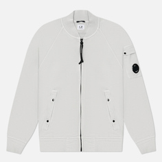 Мужская толстовка C.P. Company Cotton Diagonal Fleece Full Zip, цвет голубой, размер M