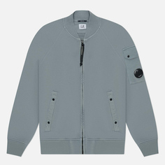Мужская толстовка C.P. Company Cotton Diagonal Fleece Full Zip, цвет голубой, размер S