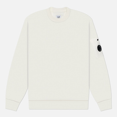 Мужская толстовка C.P. Company Cotton Diagonal Fleece Crew Neck, цвет белый, размер S