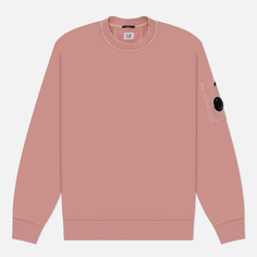 Мужская толстовка C.P. Company Cotton Diagonal Fleece Crew Neck, цвет розовый, размер S