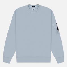 Мужская толстовка C.P. Company Cotton Diagonal Fleece Crew Neck, цвет голубой, размер M
