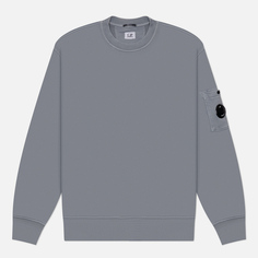 Мужская толстовка C.P. Company Cotton Diagonal Fleece Crew Neck, цвет голубой, размер S