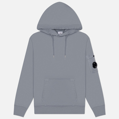 Мужская толстовка C.P. Company Cotton Diagonal Fleece Hoodie, цвет голубой, размер S