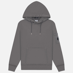 Мужская толстовка C.P. Company Cotton Diagonal Fleece Hoodie, цвет серый, размер M