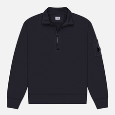Мужская толстовка C.P. Company Cotton Diagonal Fleece Half Zip, цвет синий, размер S