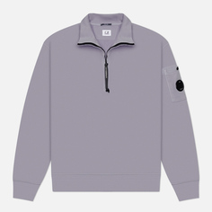 Мужская толстовка C.P. Company Cotton Diagonal Fleece Half Zip, цвет фиолетовый, размер S