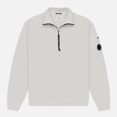 Мужская толстовка C.P. Company Cotton Diagonal Fleece Half Zip, цвет голубой, размер S