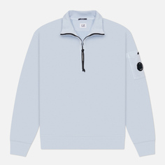 Мужская толстовка C.P. Company Cotton Diagonal Fleece Half Zip, цвет голубой, размер S
