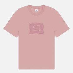 Мужская футболка C.P. Company 30/1 Jersey Logo Label, цвет розовый, размер M