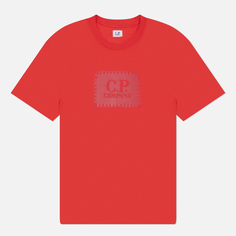 Мужская футболка C.P. Company 30/1 Jersey Logo Label, цвет оранжевый, размер M