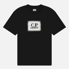 Мужская футболка C.P. Company 30/1 Jersey Logo Label, цвет чёрный, размер S