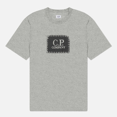 Мужская футболка C.P. Company 30/1 Jersey Logo Label, цвет серый, размер M