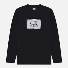 Мужской лонгслив C.P. Company 30/1 Jersey Logo Crew Neck, цвет синий, размер S
