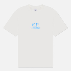 Мужская футболка C.P. Company 30/1 Jersey Graphic Logo, цвет белый, размер M