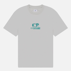 Мужская футболка C.P. Company 30/1 Jersey Graphic Logo, цвет голубой, размер M