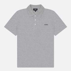 Мужское поло A.P.C. Standard GOTS, цвет серый, размер M
