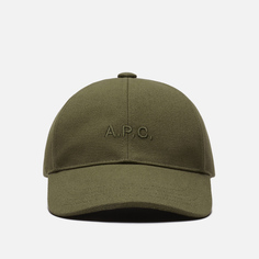 Кепка A.P.C. Charlie, цвет оливковый, размер 56