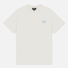 Мужская футболка A.P.C. Standard Rue Madame GOTS, цвет белый, размер S