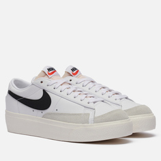 Женские кроссовки Nike Wmns Blazer Low Platform, цвет белый, размер 36 EU
