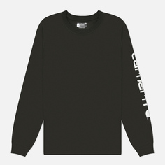 Мужской лонгслив Carhartt Relaxed Fit Heavyweight Logo Sleeve Graphic, цвет оливковый, размер S