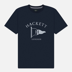 Мужская футболка Hackett Heritage Flag, цвет синий, размер M
