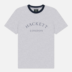 Мужская футболка Hackett Heritage Essential, цвет серый, размер M