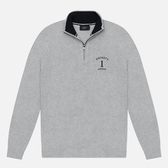 Мужской свитер Hackett Heritage No.1 Half-Zip, цвет серый, размер S
