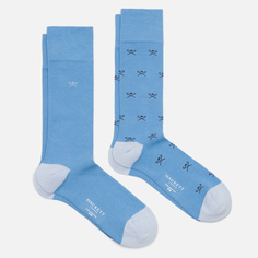 Комплект носков Hackett Icon 2-Pack, цвет синий, размер 40-43 EU