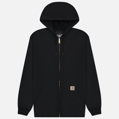 Мужская толстовка Carhartt Loose Fit Midweight Full-Zip Hoodie, цвет чёрный, размер S