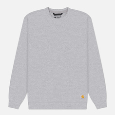 Мужская толстовка Carhartt Loose Fit Midweight Crew Neck, цвет серый, размер S