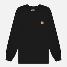 Мужской лонгслив Carhartt Loose Fit Heavyweight Pocket, цвет чёрный, размер S