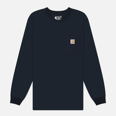 Мужской лонгслив Carhartt Loose Fit Heavyweight Pocket, цвет синий, размер S